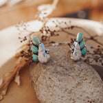 White Buffalo & Hubei Turquoise Cuff - Golden Road Crafted