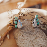 White Buffalo & Hubei Turquoise Cuff - Golden Road Crafted