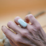 White Buffalo Ring (Size 6.25) - Golden Road Crafted