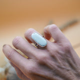 White Buffalo Ring (Size 6.25) - Golden Road Crafted