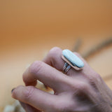 White Buffalo Ring (Size 6.25) - Golden Road Crafted