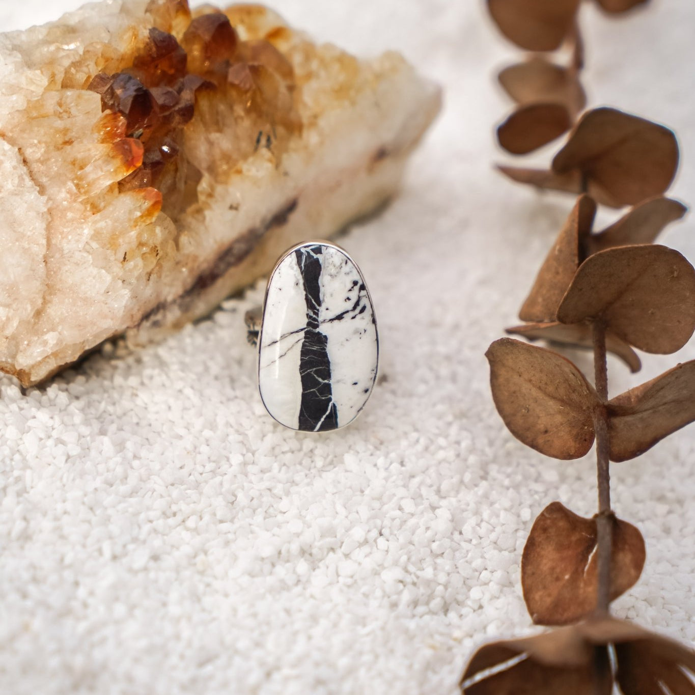 White Buffalo Ring (Size 7) - Golden Road Crafted