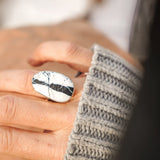 White Buffalo Ring (Size 7) - Golden Road Crafted