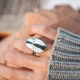 White Buffalo Ring (Size 7) - Golden Road Crafted