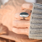 White Buffalo Ring (Size 7.5) - Golden Road Crafted