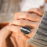 White Buffalo Ring (Size 9) - Golden Road Crafted