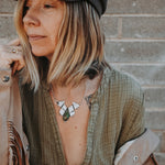 White Buffalo Statement Necklace - Golden Road Crafted