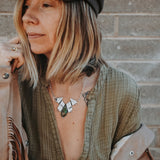 White Buffalo Statement Necklace - Golden Road Crafted