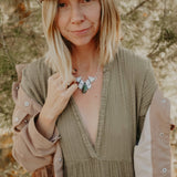 White Buffalo Statement Necklace - Golden Road Crafted