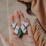 White Buffalo Statement Necklace - Golden Road Crafted