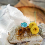 Whitewater Turquoise Ring (Size 7.25) - Golden Road Crafted