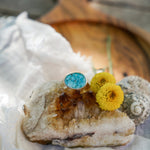 Whitewater Turquoise Ring (Size 7.25) - Golden Road Crafted