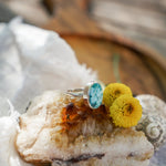 Whitewater Turquoise Ring (Size 7.75) - Golden Road Crafted