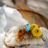 Whitewater Turquoise Ring (Size 7.75) - Golden Road Crafted