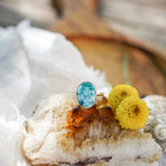 Whitewater Turquoise Ring (Size 7.75) - Golden Road Crafted