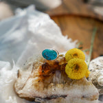 Whitewater Turquoise Ring (Size 8) - Golden Road Crafted