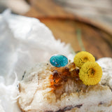 Whitewater Turquoise Ring (Size 8) - Golden Road Crafted