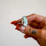 Whitewater Turquoise Ring (Size 9) - Golden Road Crafted