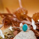 Whitewater Turquoise Ring (Size 9.75) - Golden Road Crafted