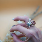 Wide - Band Traveler Ring in Jasper (Size 7.75) - Golden Road Crafted