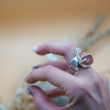 Wide - Band Traveler Ring in Jasper (Size 7.75) - Golden Road Crafted