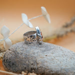 Wide - Band Traveler Ring in Jasper (Size 7.75) - Golden Road Crafted