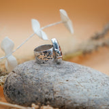 Wide - Band Traveler Ring in Jasper (Size 7.75) - Golden Road Crafted