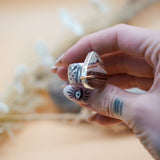 Wide - Band Traveler Ring in Jasper (Size 7.75) - Golden Road Crafted