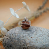 Wide - Band Traveler Ring in Jasper (Size 7.75) - Golden Road Crafted