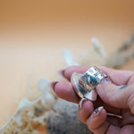 Wide - Band Traveler Ring in Jasper (Size 8.5) - Golden Road Crafted