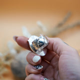 Wide - Band Traveler Ring in Jasper (Size 8.5) - Golden Road Crafted