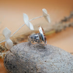 Wide - Band Traveler Ring in Jasper (Size 8.5) - Golden Road Crafted