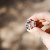 Wide - band Traveler Ring in Scenic Agate with Gold - Fill Prongs (Size 7.25) - Golden Road Crafted