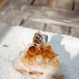 Wide - band Traveler Ring in Scenic Agate with Gold - Fill Prongs (Size 7.25) - Golden Road Crafted