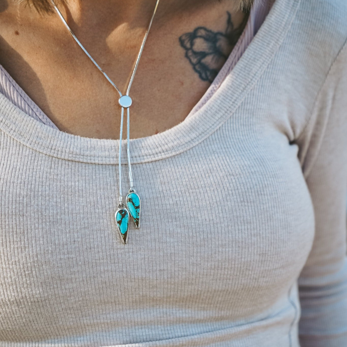 Wilding Bolo in No. 8 Turquoise - Golden Road Crafted