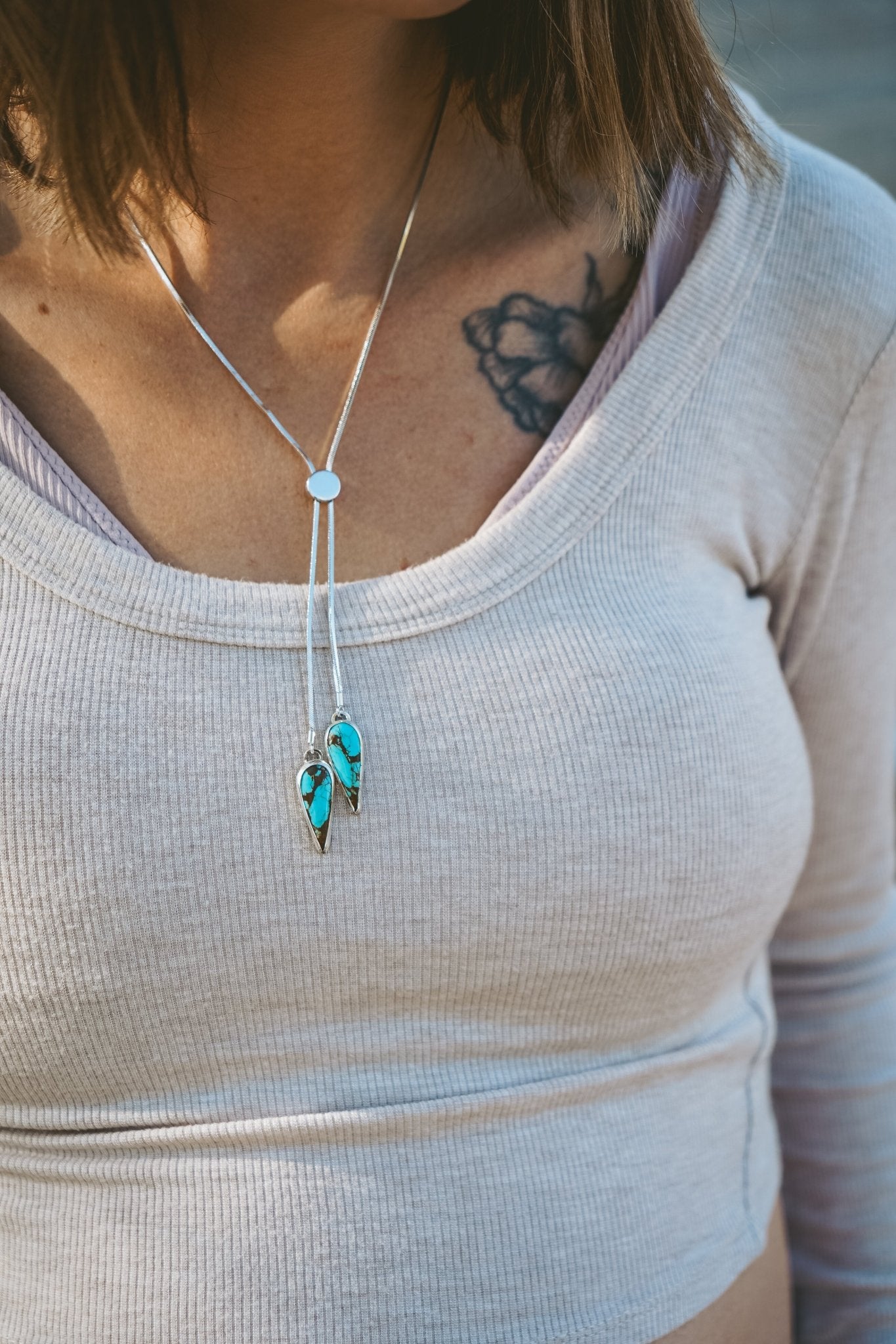 Wilding Bolo in No. 8 Turquoise - Golden Road Crafted