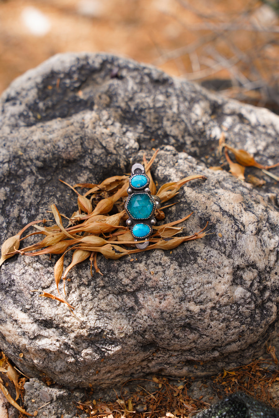 Himalayan Crystal and Neon Apatite Doublets w/ Blue Ridge Turquoise (Size 6)