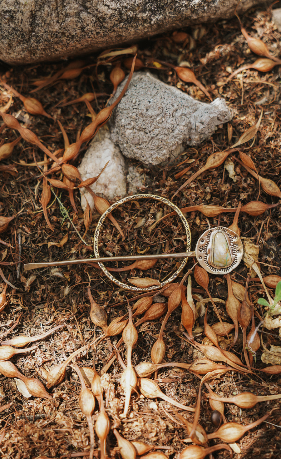 The Wanderer Hair Pin in Royston Ribbon Turquoise