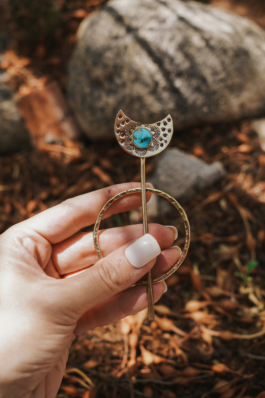 The Wanderer Hair Pin in Ithaca Peak Turquoise