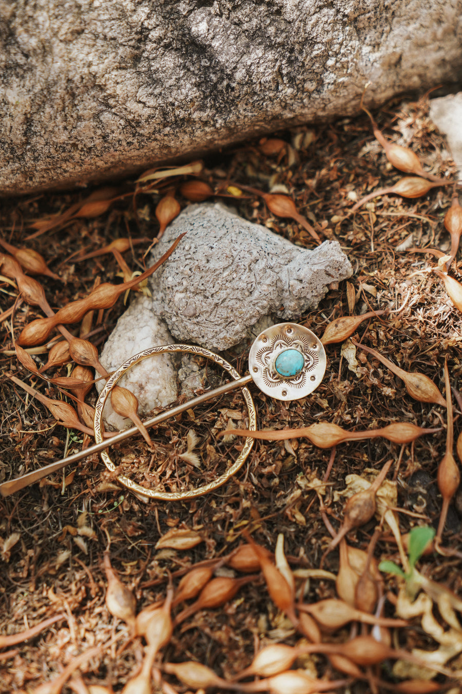The Wanderer Hair Pin in Blue Ridge Turquoise