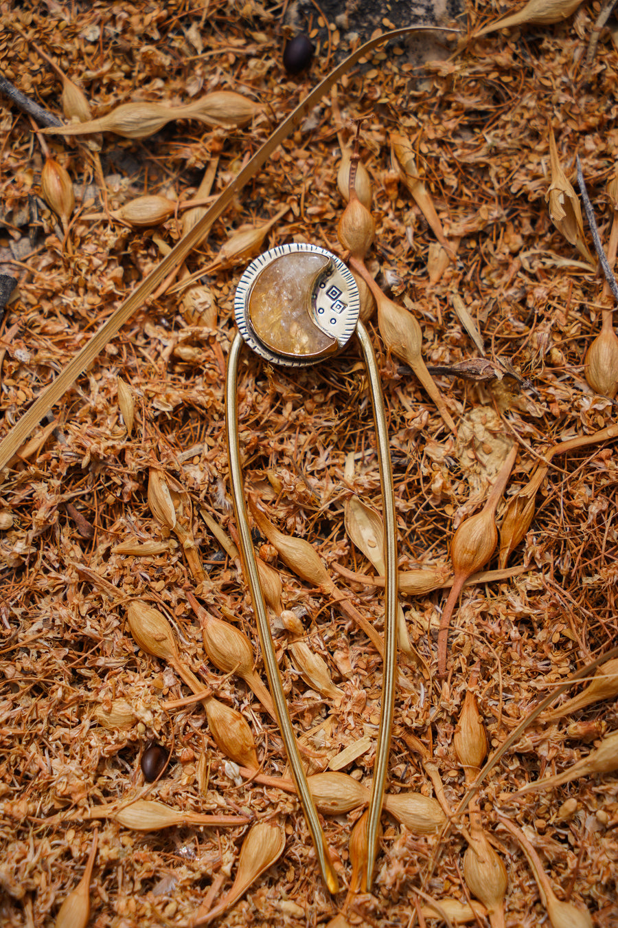 Mojave Hair Fork in Citrine