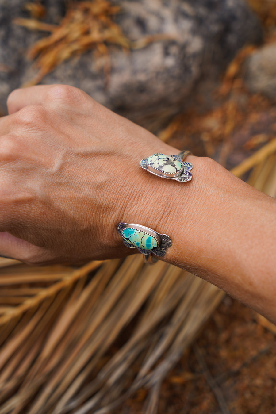 The Canyon Wrap Cuff in Giraffe Turquoise