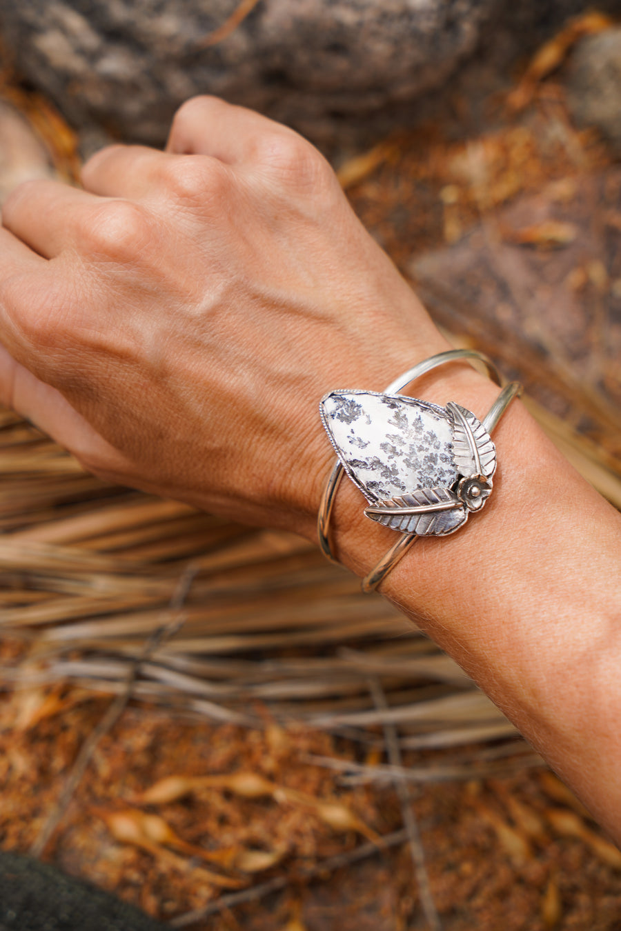 Dendritic Agate Statement Cuff
