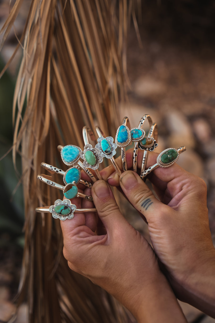 Stacking Cuff with Yungai Turquoise