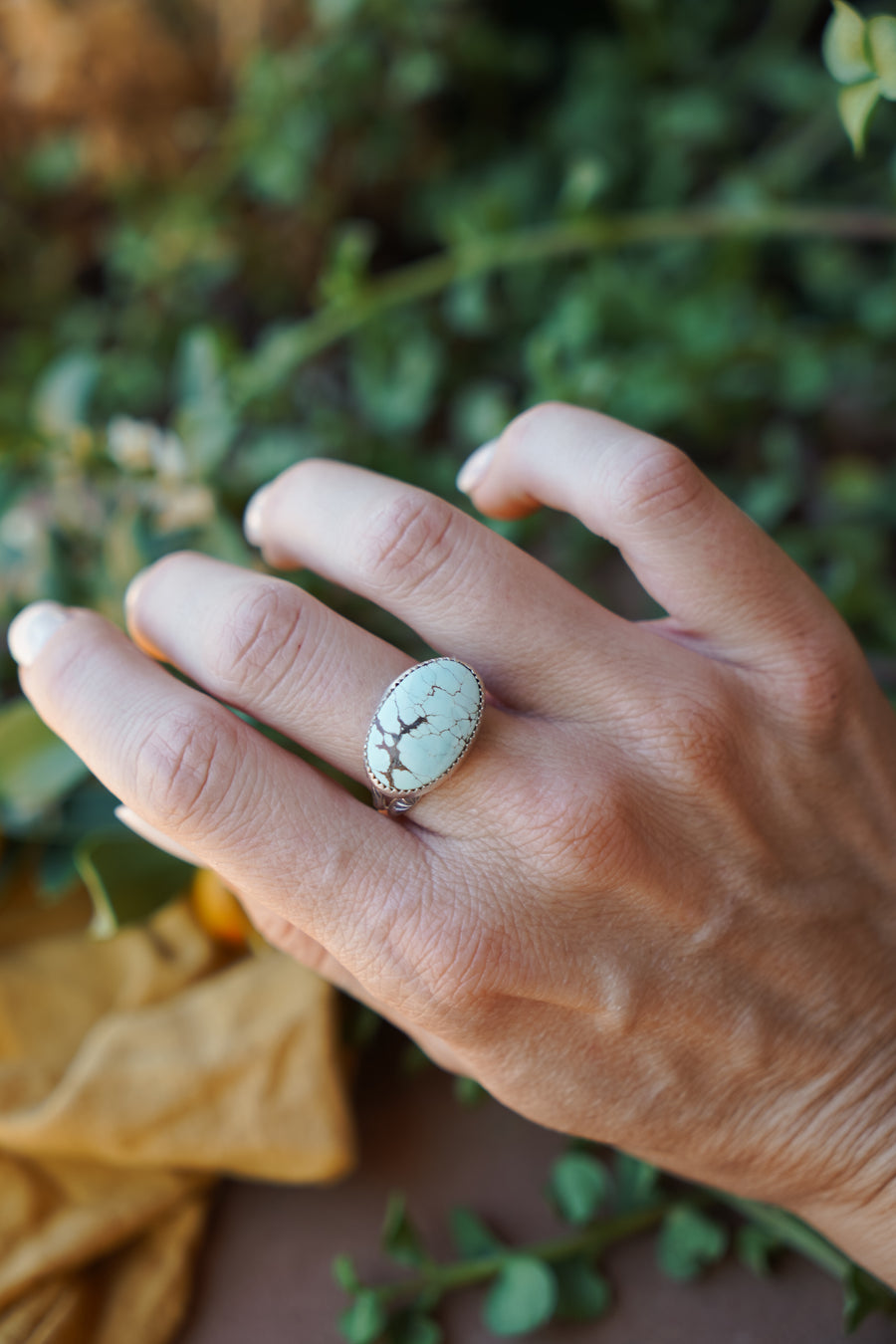 The Horizontal Ring in Hubei Turquoise (size 9.25)