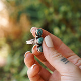 The Cairn Ring with White Water Turquoise  (size 8)