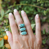 The Cairn Ring with White Water Turquoise  (size 8)