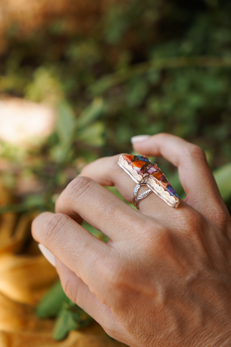 Pink Dahlia Bolt Ring (size 7)