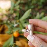 Clear Crystal Quartz Bolt Ring (size 9)