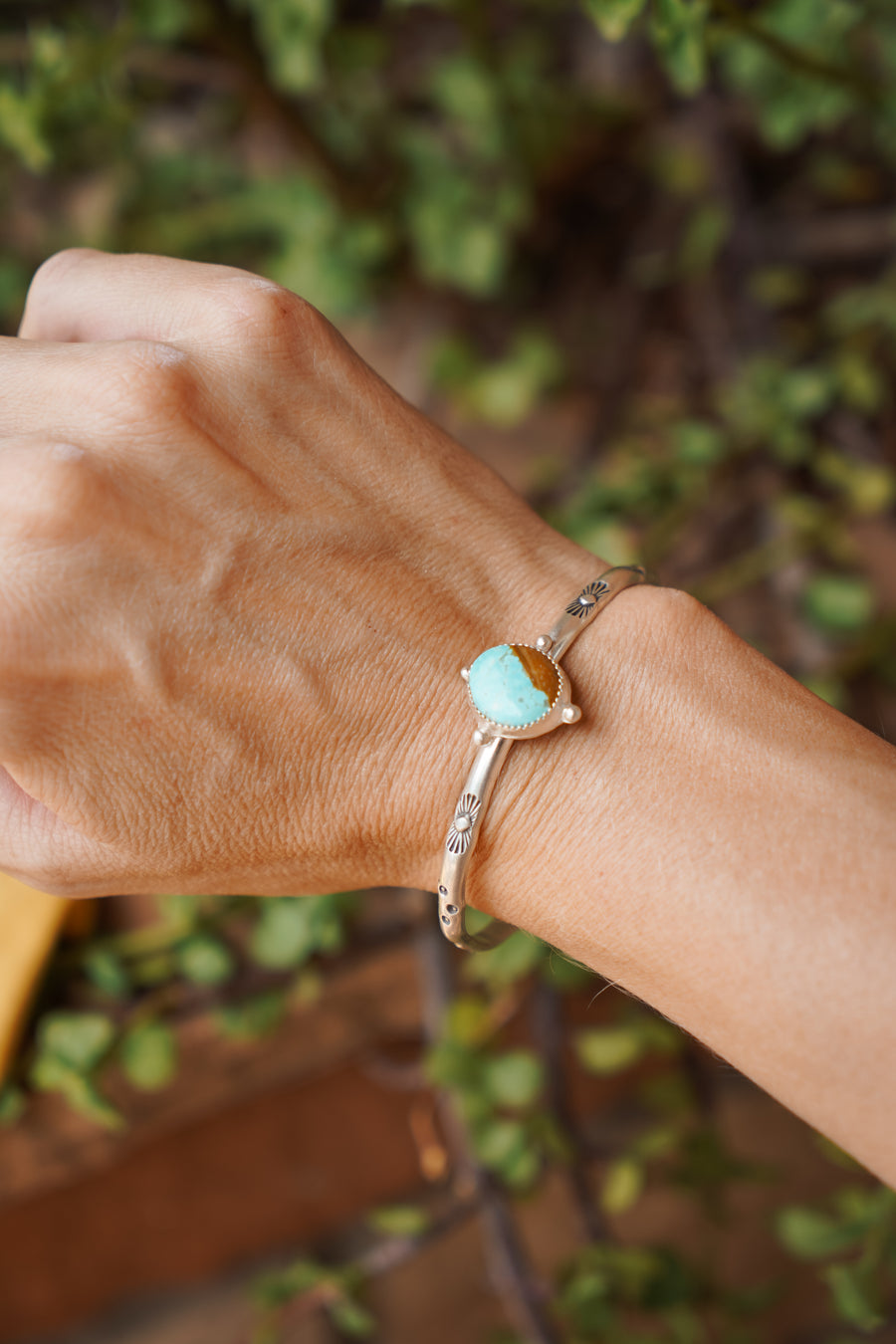 Stacking Cuff with No.8 Turquoise